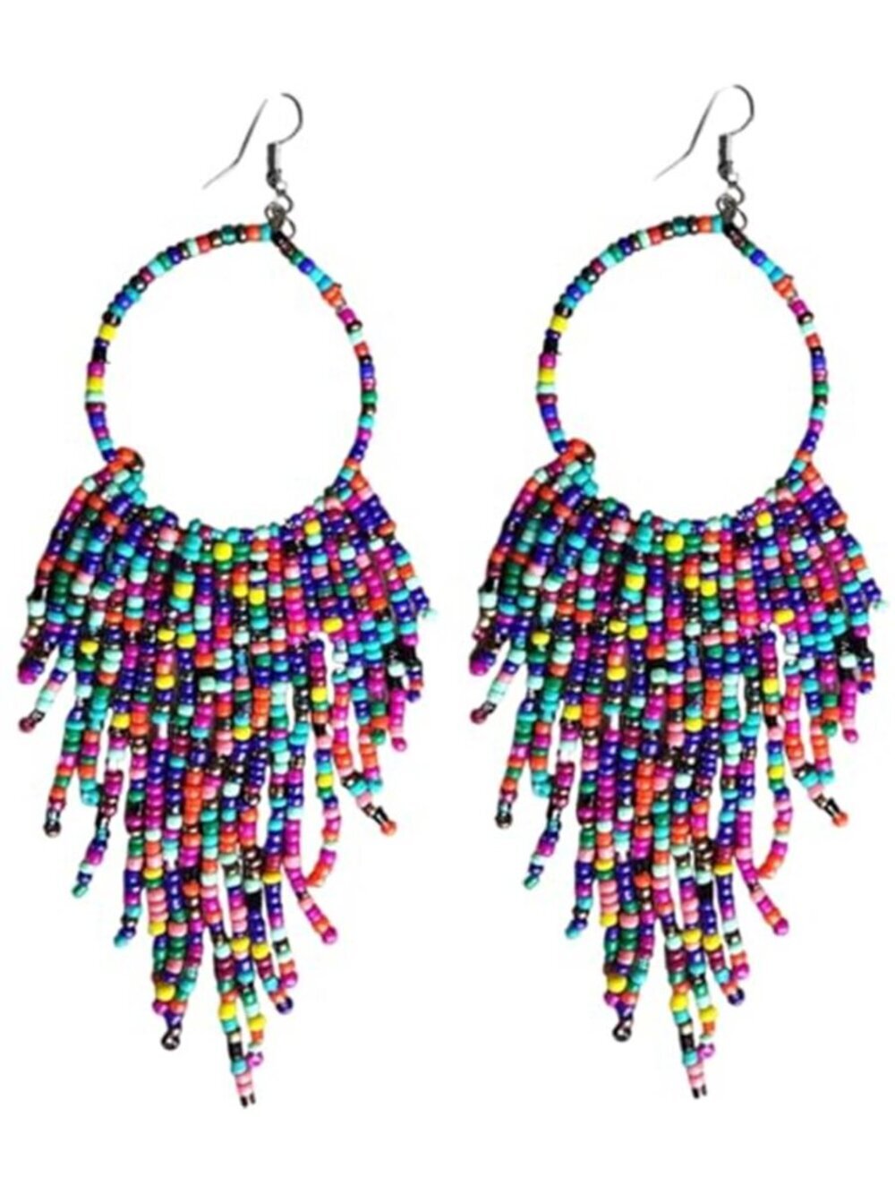 Bohemian Beaded Fringe Earrings